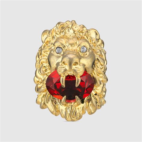 lion ring gucci|gucci lion head necklace.